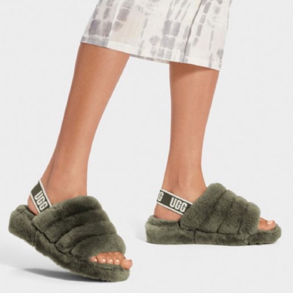 UGG Shoes - UGG Women's Fluff Yeah Slide Sandals Sheepskin Slingback Slippers